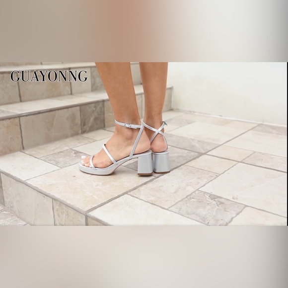 Guayonng Women’s Sling Back Chunky Block Heel Dress Shoe Size: 10 NWT - Picture 3 of 13